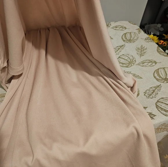 Betsy & Adam's New glamorous gown Ivory And Nude Sz S/M - Picture 9 of 13